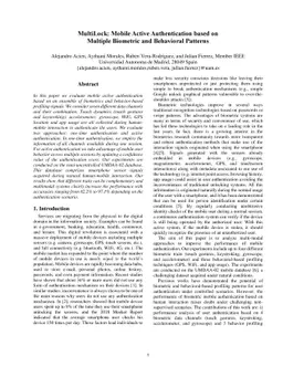 MultiLock: Mobile Active Authentication based on Multiple Biometric and
  Behavioral Patterns