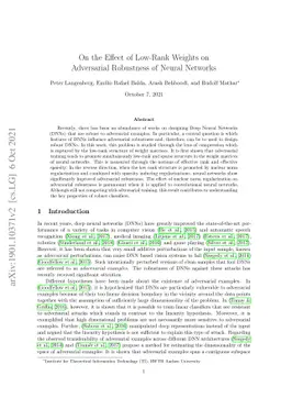 On the Effect of Low-Rank Weights on Adversarial Robustness of Neural
  Networks