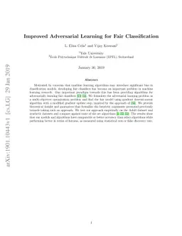 Improved Adversarial Learning for Fair Classification