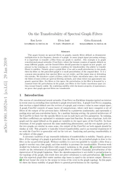 On the Transferability of Spectral Graph Filters