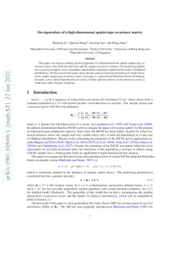 On eigenvalues of a high-dimensional spatial-sign covariance matrix
