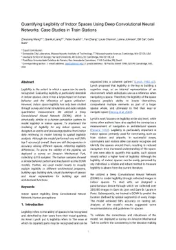 Quantifying Legibility of Indoor Spaces Using Deep Convolutional Neural
  Networks: Case Studies in Train Stations