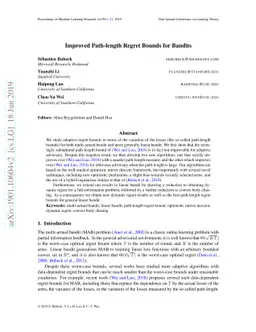 Improved Path-length Regret Bounds for Bandits