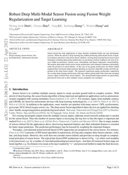 Robust Deep Multi-Modal Sensor Fusion using Fusion Weight Regularization
  and Target Learning