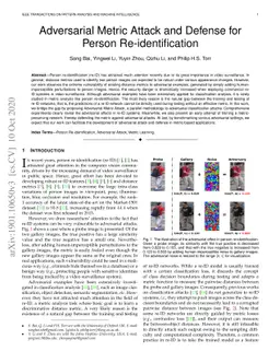 Adversarial Metric Attack and Defense for Person Re-identification