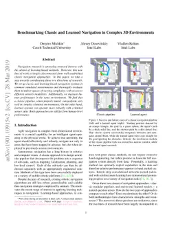 Benchmarking Classic and Learned Navigation in Complex 3D Environments