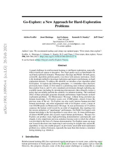 Go-Explore: a New Approach for Hard-Exploration Problems