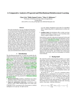 A Comparative Analysis of Expected and Distributional Reinforcement
  Learning