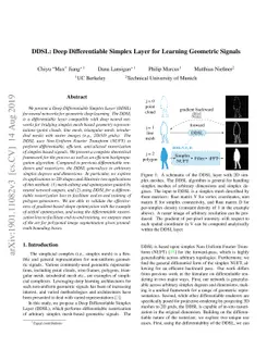 DDSL: Deep Differentiable Simplex Layer for Learning Geometric Signals