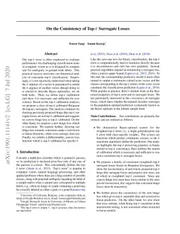 On the Consistency of Top-k Surrogate Losses