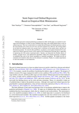 Semi-Supervised Ordinal Regression Based on Empirical Risk Minimization