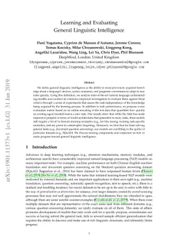 Learning and Evaluating General Linguistic Intelligence