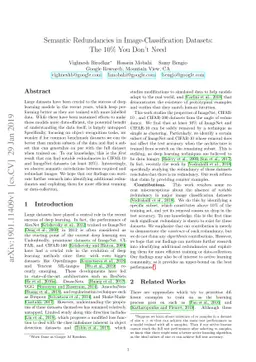 Semantic Redundancies in Image-Classification Datasets: The 10% You
  Don't Need