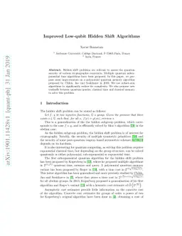 Improved Low-qubit Hidden Shift Algorithms