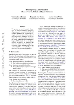 Decomposing Generalization: Models of Generic, Habitual, and Episodic
  Statements