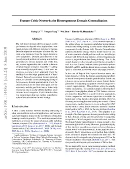 Feature-Critic Networks for Heterogeneous Domain Generalization