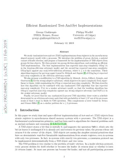 Efficient Randomized Test-And-Set Implementations
