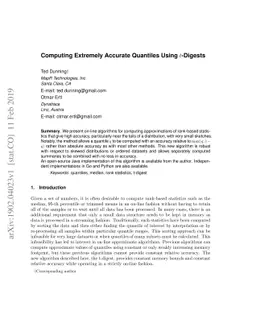 Computing Extremely Accurate Quantiles Using t-Digests