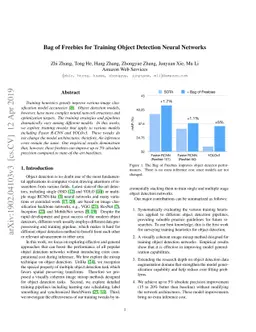 Bag of Freebies for Training Object Detection Neural Networks