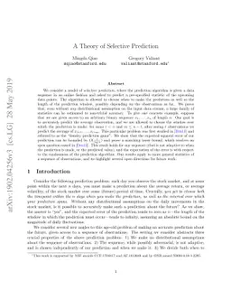 A Theory of Selective Prediction