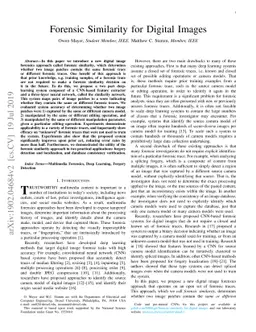 Forensic Similarity for Digital Images