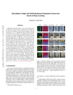 Self-adaptive Single and Multi-illuminant Estimation Framework based on
  Deep Learning