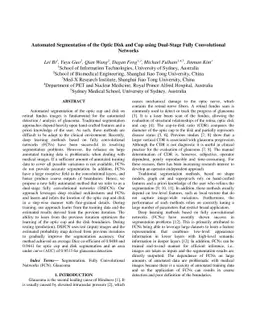 Automated Segmentation of the Optic Disk and Cup using Dual-Stage Fully
  Convolutional Networks