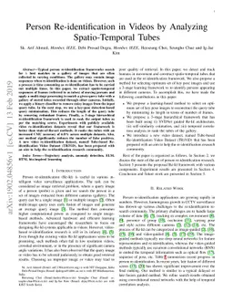 Person Re-identification in Videos by Analyzing Spatio-Temporal Tubes