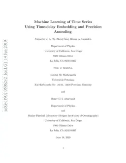 Machine Learning of Time Series Using Time-delay Embedding and Precision
  Annealing