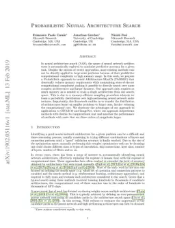 Probabilistic Neural Architecture Search