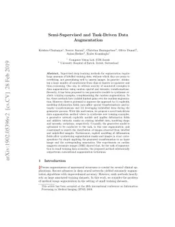 Semi-Supervised and Task-Driven Data Augmentation