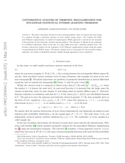Convergence analysis of Tikhonov regularization for non-linear
  statistical inverse learning problems