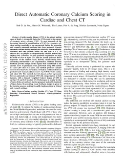 Direct Automatic Coronary Calcium Scoring in Cardiac and Chest CT