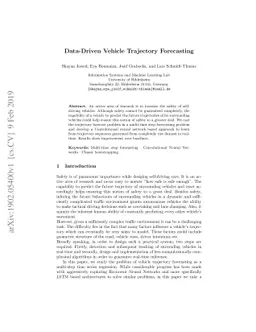 Data-Driven Vehicle Trajectory Forecasting