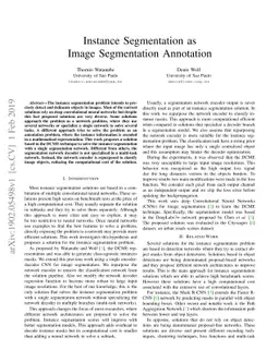 Instance Segmentation as Image Segmentation Annotation