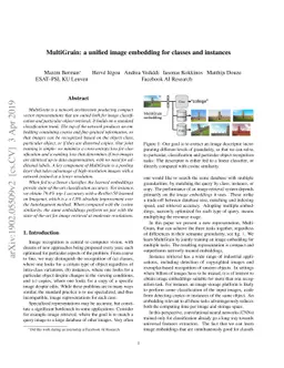 MultiGrain: a unified image embedding for classes and instances