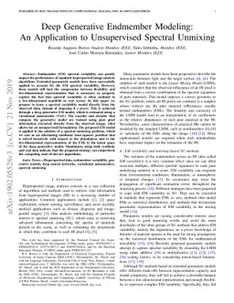Deep Generative Endmember Modeling: An Application to Unsupervised
  Spectral Unmixing