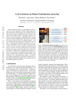Cycle-Consistency for Robust Visual Question Answering