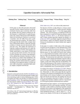 Lipschitz Generative Adversarial Nets