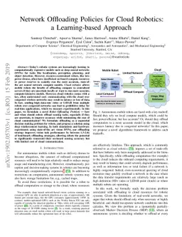 Network Offloading Policies for Cloud Robotics: a Learning-based
  Approach