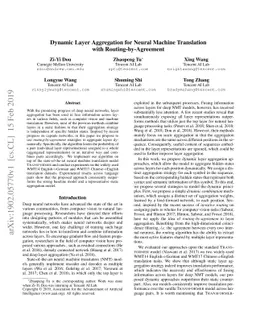 Dynamic Layer Aggregation for Neural Machine Translation with
  Routing-by-Agreement