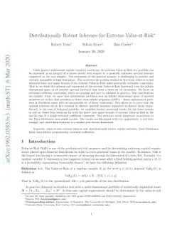 Distributionally Robust Inference for Extreme Value-at-Risk