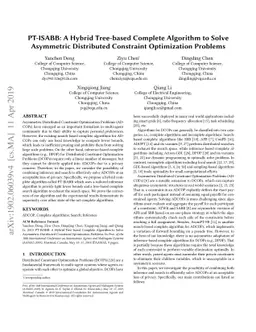 PT-ISABB: A Hybrid Tree-based Complete Algorithm to Solve Asymmetric
  Distributed Constraint Optimization Problems