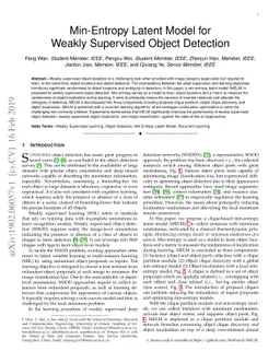 Min-Entropy Latent Model for Weakly Supervised Object Detection