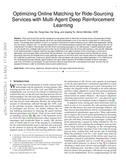 Optimizing Online Matching for Ride-Sourcing Services with Multi-Agent
  Deep Reinforcement Learning