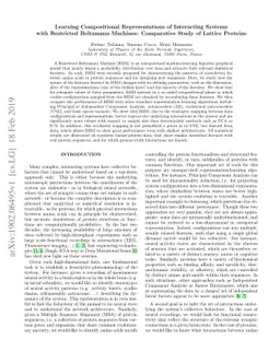 Learning Compositional Representations of Interacting Systems with
  Restricted Boltzmann Machines: Comparative Study of Lattice Proteins