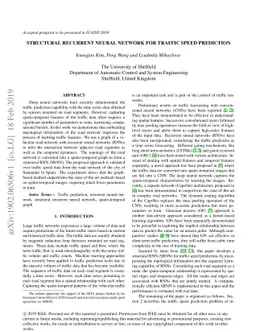Structural Recurrent Neural Network for Traffic Speed Prediction