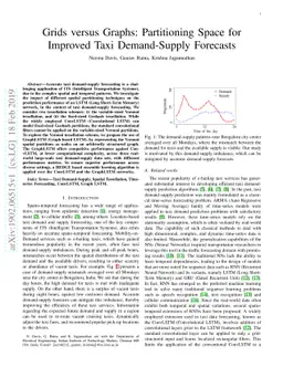 Grids versus Graphs: Partitioning Space for Improved Taxi Demand-Supply
  Forecasts