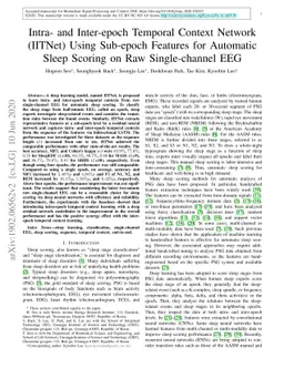 Intra- and Inter-epoch Temporal Context Network (IITNet) Using Sub-epoch
  Features for Automatic Sleep Scoring on Raw Single-channel EEG