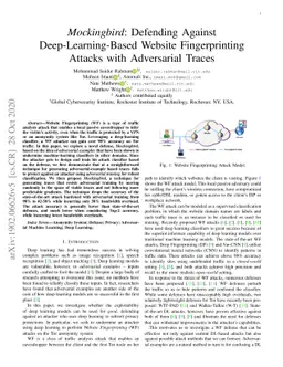 Mockingbird: Defending Against Deep-Learning-Based Website
  Fingerprinting Attacks with Adversarial Traces